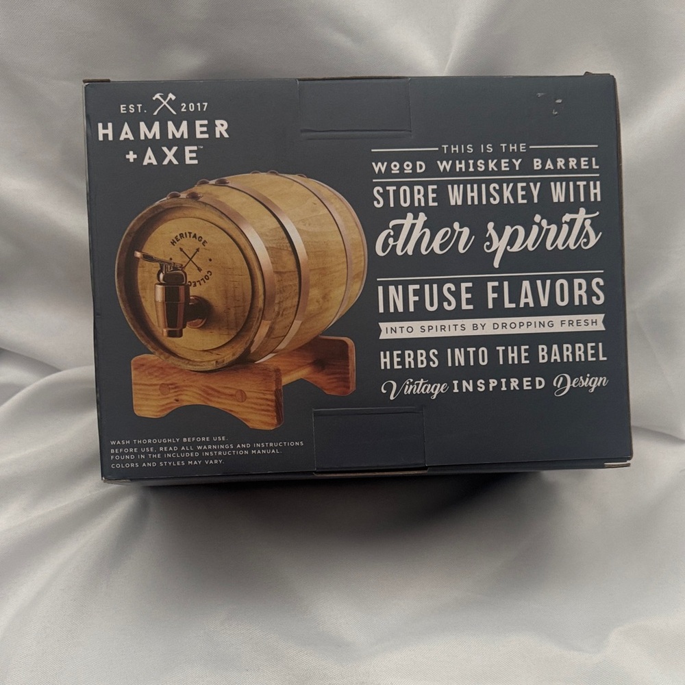 Wooden Whiskey Barrel with Stand